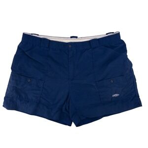 AFTCO Bluewater Elastic Blue Lightweight Nylon Fishing Shorts Men's 44 M01